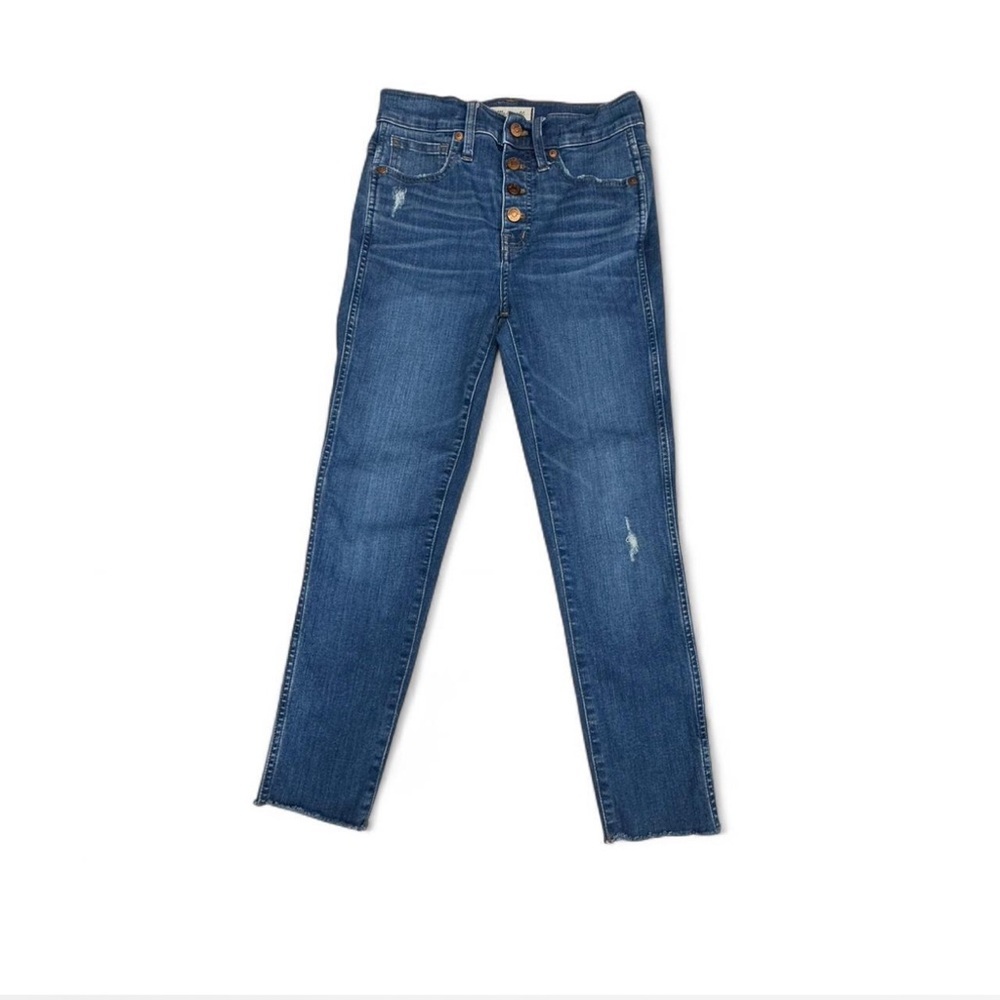Madewell High Rise Skinny Distressed Denim Jeans​